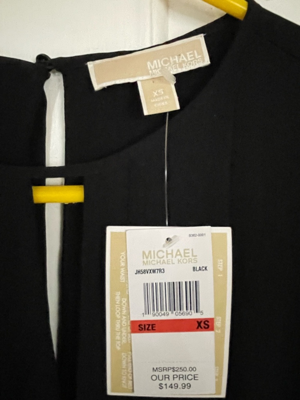 MICHAEL Michael Kors Black Dress XS - Minimalist Neckline